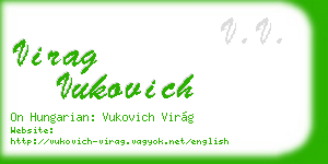 virag vukovich business card